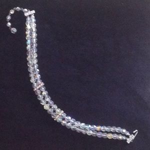 Swarovski  AB Bead Double Strand Collar Necklace